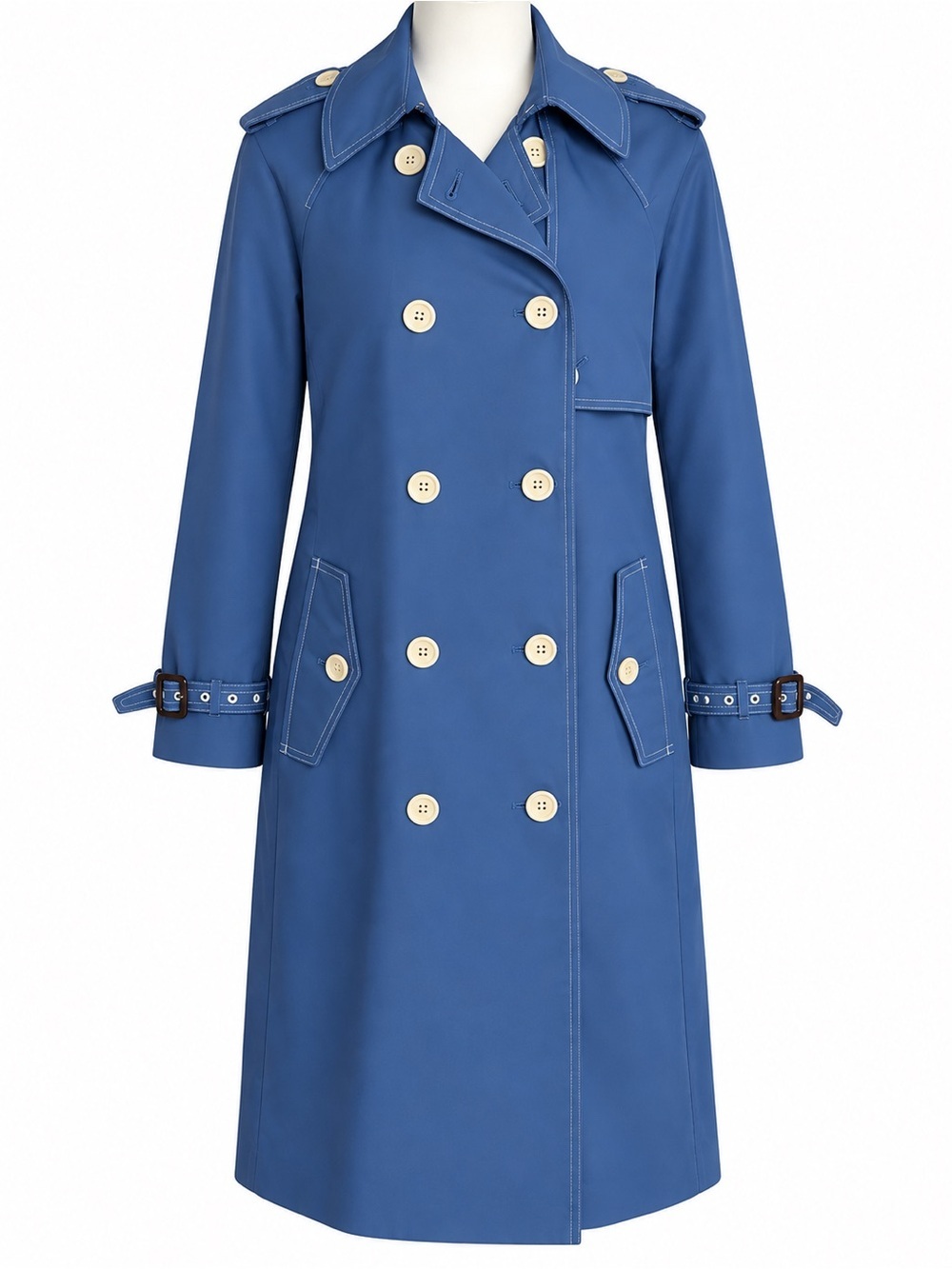 J.Crew NWT Relaxed Shiny Nylon Trench Coat Blue 2P CD421 $328